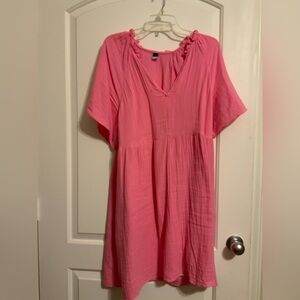 Old Navy Pink Ruffle Trim Top